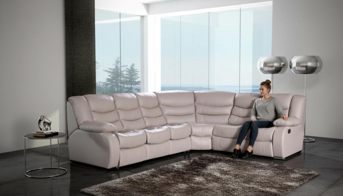Narożnik kanapa Żywy krajobraz Podkładka Narożnik Sofa Couch Ustawić Siedziba Modern Skóra