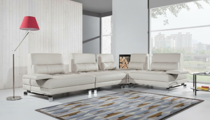 Narożnik kanapa Żywy krajobraz Podkładka Narożnik Sofa Siedziba Ustawić Modern 100% Skóra Couch
