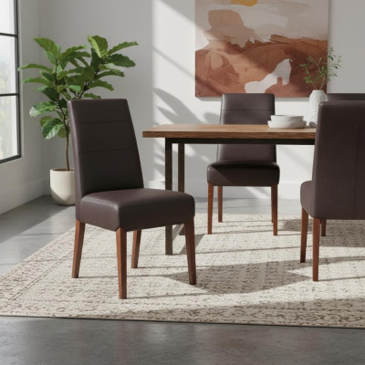 Fotel Gastro Design Fotel Drewno Podkładka jadalnia Skóra Krzesło Krzesła