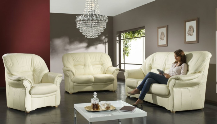 Design Relaks Sofy Kanapa Podkładka trzyosobowa kanapa sztuczna skórzana sofa