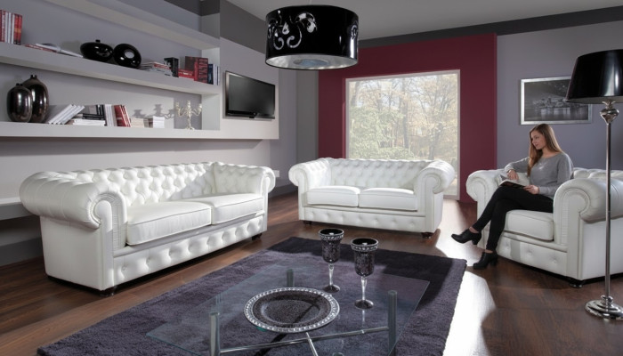 Zestaw sofowy 3+1+1 miejsce do siedzenia Design Relaks Sofy Podkładka Nowoczesne kanapy