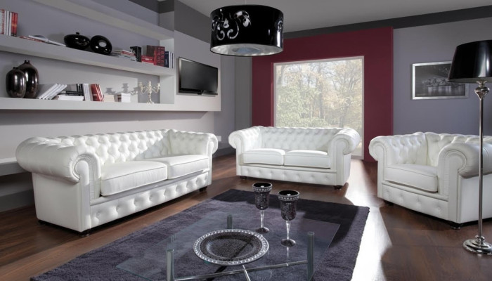 Zestaw sofowy 3+1+1 miejsce do siedzenia Design Relaks Sofy Podkładka Nowoczesne kanapy