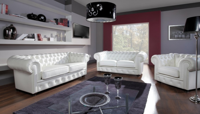 Sofa 2 miejsce do siedzenia Chesterfield Design Relaks Sofy Podkładka Nowoczesne kanapy