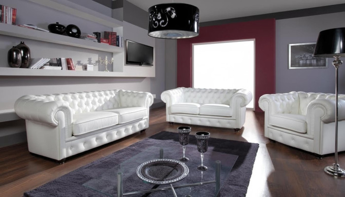 Sofa 2 miejsce do siedzenia Chesterfield Design Relaks Sofy Podkładka Nowoczesne kanapy