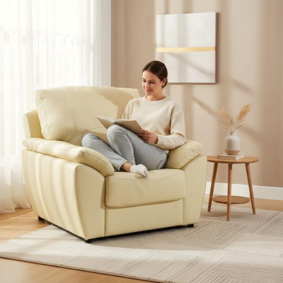 Prawdziwa skóra Zestaw sofowy 3+1 Siedziba Classic Sofa Couch Podkładka Ustawić Set