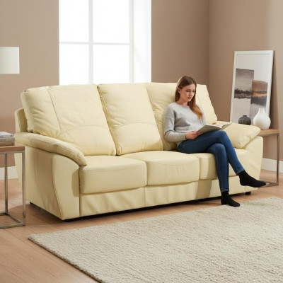 Zestaw sofowy Prawdziwa skóra Sofa Couch 3+2 Siedziba Modern Design Podkładka Ustawić