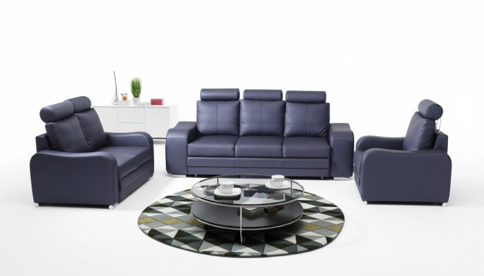 Design Sofa 3 miejsce do siedzenia Relaks Sofy Podkładka Nowoczesna kanapa trzyosobowa 100% Pełna skóra