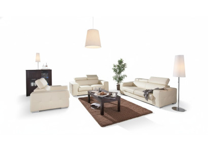 Prawdziwa skóra Sofa Sofa Zestaw sofowy 3+2 Siedziba Modern Design Podkładka Ustawić