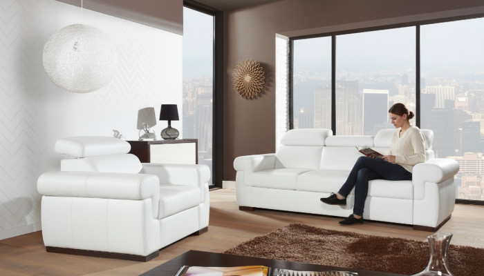 Prawdziwa skóra Zestaw sofowy 3+2 Siedziba Modern Sofa Couch Design Podkładka Ustawić