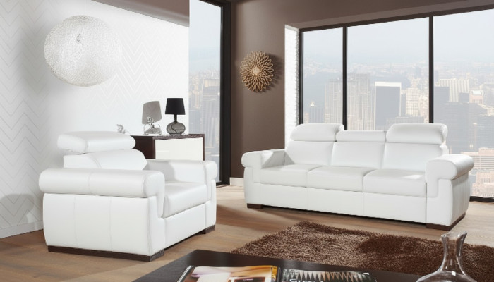 Sofa 3 miejsce do siedzenia Design Sofy Podkładka Kanapy 100% Skóra Relaks Moderne