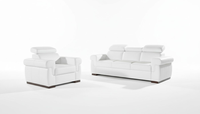 Sofa 3 miejsce do siedzenia Design Sofy Podkładka Kanapy 100% Skóra Relaks Moderne