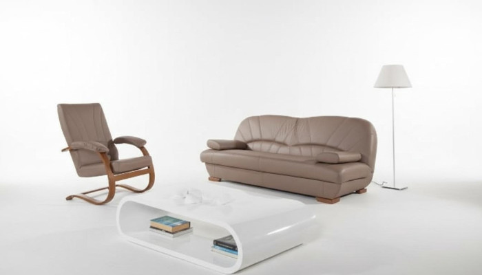 Klasyczny salon Ustawić 3+1+1 100% Pełna skóra Kanapa Siedziba Sofa