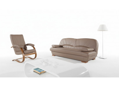 Design Sofa Prawdziwa skóra Zestaw sofowy 3+1 Siedziba Modern Couch Podkładka