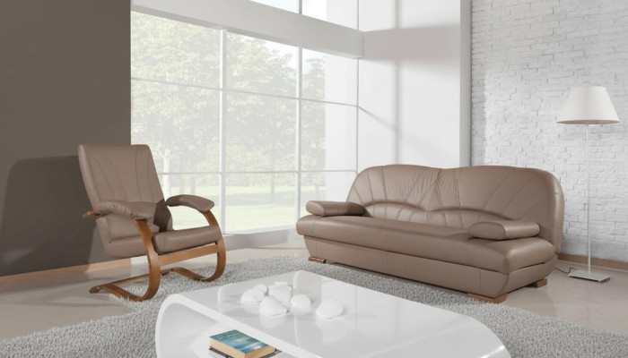 Sofa 3 miejsce do siedzenia Design Sofy Podkładka Kanapy Skóra Modern Relaks trzyosobowa