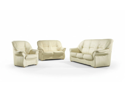 Klasyczny salon Ustawić 3+1+1 100% Pełna skóra Kanapa Siedziba ozdobna sofa