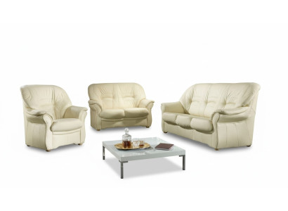 Zestaw sofowy Prawdziwa skóra Sofa 3+2 Siedziba Modern Design Podkładka Ustawić Zestaw