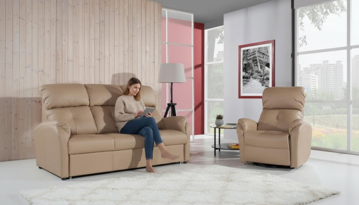 Prawdziwa skóra Zestaw sofowy 3+1 Siedziba Nowoczesna Sofa Couch Design Ozdoba Podkładka