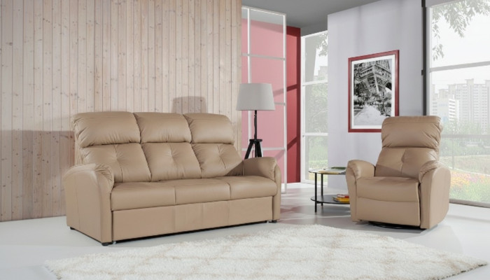 Sofa 2 miejsce do siedzenia Design Sofy Podkładka Kanapy Skóra Relaks Modern Siedziba