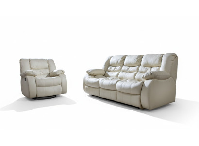 Wielofunkcyjna kanapa Zestaw sofowy skórzana sofa 3+1+1 Relaks zestaw kinowy Podkładka