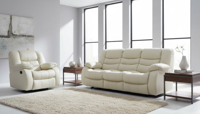 Regulowany zestaw sofowy Elektryczny podnóżki Skóra Couch Sofa Cinema