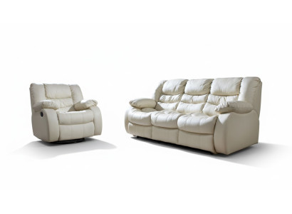 Regulowany zestaw sofowy Elektryczny Skóra podnóżki kanapa sofa kino