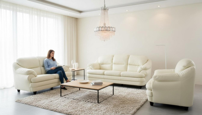 Zestaw sofowy 3+1 miejsce do siedzenia Zestaw Design Sofy Podkładka Deco Kanapy Skóra Relaks