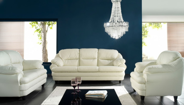 Zestaw sofowy 3+1 miejsce do siedzenia Zestaw Design Sofy Podkładka Deco Kanapy Skóra Relaks