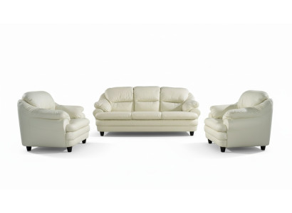Zestaw sofowy 3+1 miejsce do siedzenia Zestaw Design Sofy Podkładka Deco Kanapy Skóra Relaks