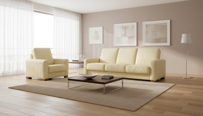 Zestaw sofowy 3+1+1 miejsce do siedzenia Zestaw Design Sofy Podkładka Kanapy Skóra Relaks Moderne