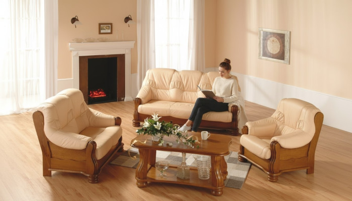 Sofa trzyosobowa Sofa klasyczna Podkładka sofa 3 miejsce do siedzenia ze skórzaną kanapą