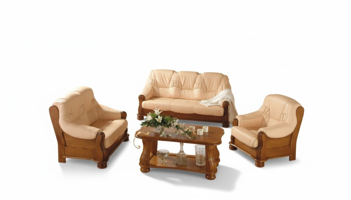 Sofa trzyosobowa Sofa klasyczna Podkładka sofa 3 miejsce do siedzenia ze skórzaną kanapą