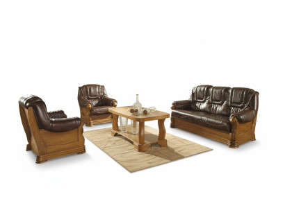 Skórzana kanapa do salonu Zestaw sofowy Zestaw 3+2 miejsce do siedzenia Sofa Kanapa Siedziba Podkładka