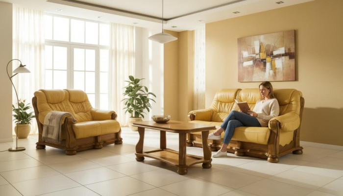 Sofa 3 miejsce do siedzenia Classic Siedziba Żywy krajobraz Sofy Kanapy Podkładka