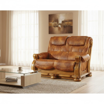 Dwuosobowa kanapa Klasyczna skórzana sofa Podkładka Couch Sofa 2 miejsce do siedzenia Skóra