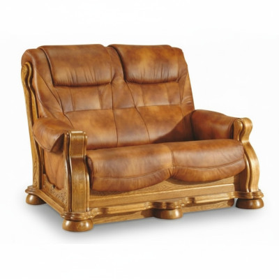 Dwuosobowa kanapa Klasyczna skórzana sofa Podkładka Couch Sofa 2 miejsce do siedzenia Skóra