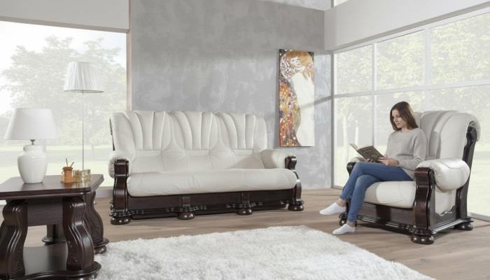 Klasyczna kanapa trzyosobowa Podkładka sofa 3 miejsce do siedzenia Skóra kanapy skórzana sofa