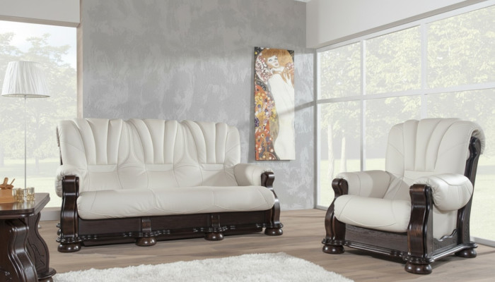 Klasyczna kanapa trzyosobowa Podkładka sofa 3 miejsce do siedzenia Skóra kanapy skórzana sofa