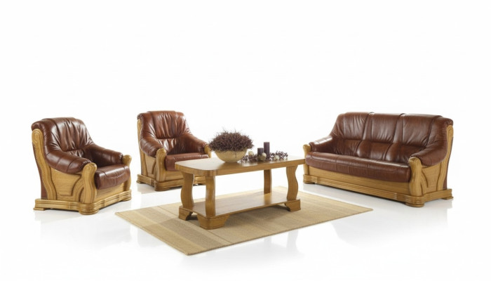 Zestaw sofowy 3+1 miejsce do siedzenia Classic Żywy krajobraz Couches Podkładka Sofas