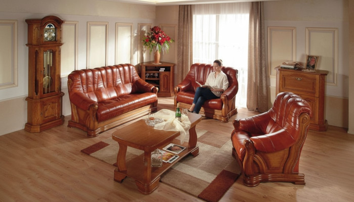 Klasyczne dwuosobowe sofy kanapowe Podkładka sofa 2 miejsca siedzące Skóra kanapy