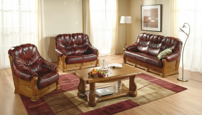 Ustawić 3+2 miejsce do siedzenia Sofa Podkładka Obcios Siedziba Zestaw 100% Włoski Skóra