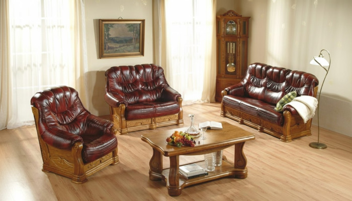 Dwuosobowa kanapa Klasyczna skórzana sofa Sofy Podkładka Sofa 2 miejsce do siedzenia Skóra