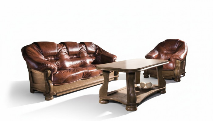 Classic Ustawić 3+2+1 miejsce do siedzenia Podkładka Zestaw sofowy Couch Sofa 100% Skóra