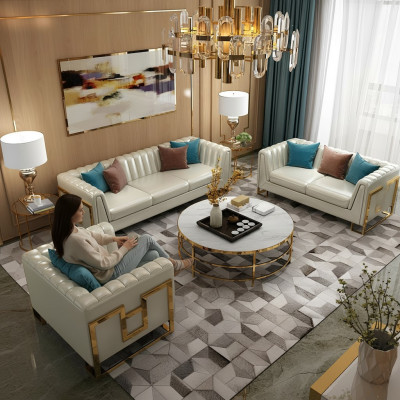 Ustawić kanapę Podkładka Skóra Sofa Kanapy Podkładka Siedziba 2+1 Designer