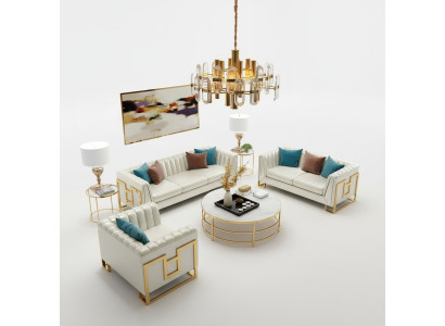 Ustawić kanapę Podkładka Skóra Sofa Kanapy Podkładka Siedziba 2+1 Designer