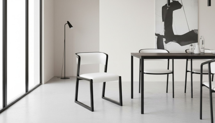 Krzesło 1x Wyżywienie Pokój Club Krzesła Fotel Designer Drewno Lounge Włochy Podkładka Biały