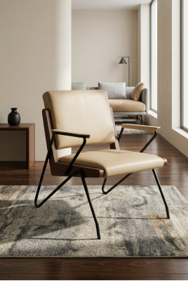 Fotel Club Lounge Lehn Podkładka Sofa 1 miejsce do siedzenia TV Nowa Skóra Krzesło Designer