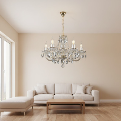 Kron żyrandol Lampa pokrywa kryształ Classic Oświetlenie świateł
