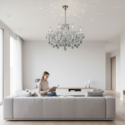 Lampa stołowa w stylu barokowym żyrandol Stolik nocny Lights Bohemia Żarówka