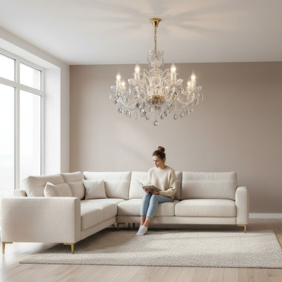 Kron żyrandol Lampa Lampy Sufitowe Kryształowe Lampy Wiszące Oświetlenie