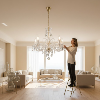 Kron Żyrandole Lampa Plafonniery Oprawy Lampy Cristal Éclairage Bohemia